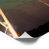 緑の空の送電塔 ポスター (コーナー)