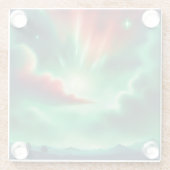 緑の空 ガラスコースター (裏面)