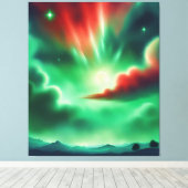 緑の空 キャンバスプリント (インサイチュ (ウッドフロア))