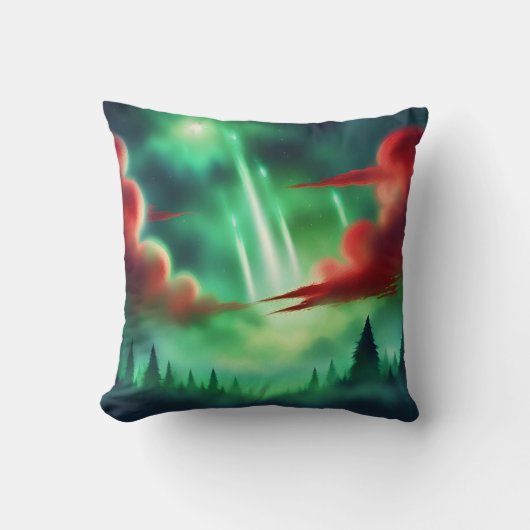 緑の空 クッション (正面)