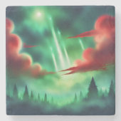 緑の空 ストーンコースター (正面)