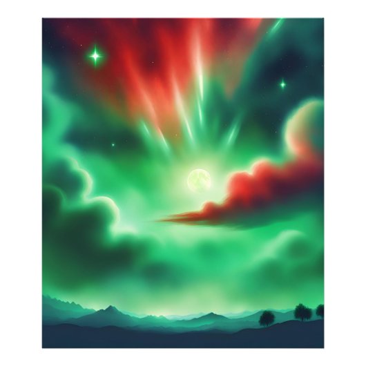 緑の空 フォトプリント            (正面)