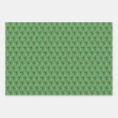緑の竹のパターン顧客。折り返し紙シート ラッピングペーパーシート (正面2)