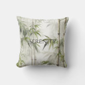 緑の竹の花の静けさ クッション (正面)