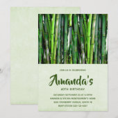 緑の竹の茎　自然の写真　誕生日 招待状 (正面/裏面)