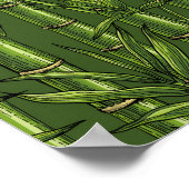 緑の竹林 ポスター (角)