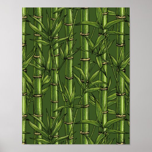 緑の竹林 ポスター (正面)