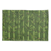 緑の竹林 枕カバー (裏面-左)