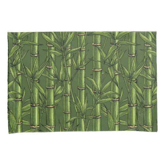 緑の竹林 枕カバー (正面右)