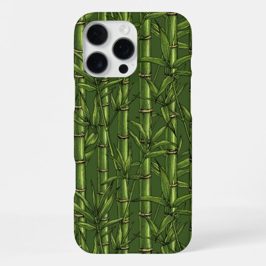 緑の竹林 iPhoneケース (裏面)