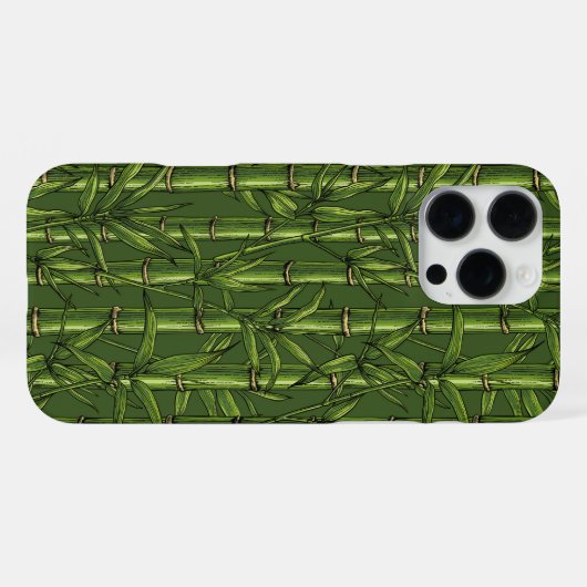 緑の竹林 iPhoneケース (裏面横)