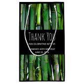 緑の竹茎自然撮影ありがとう スモールペーパーバッグ (裏面)