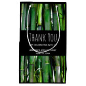 緑の竹茎自然撮影ありがとう スモールペーパーバッグ (正面)