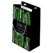 緑の竹茎自然撮影ありがとう スモールペーパーバッグ (裏面アングル)