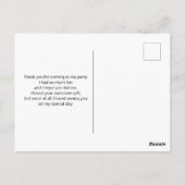 緑の竹茎自然撮影ありがとう ポストカード (裏面)