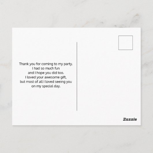 緑の竹茎自然撮影ありがとう ポストカード (裏面)