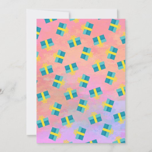 緑の笑顔の恐竜の子供の誕生日パーソナライズ (裏面)