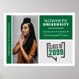 緑の箱と写真卒業ポスター ポスター