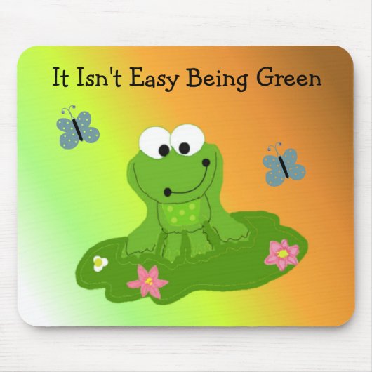 緑の簡単ではない マウスパッド (正面)