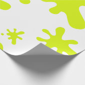 緑の粘着物の包装紙 ラッピングペーパー (角)