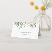 緑の紅葉レッドベリー プレイスカード (裏面)