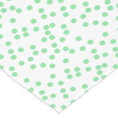 緑の紙吹雪/水玉模様 ショートテーブルランナー (コーナー)