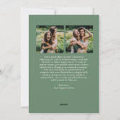 緑の素朴ギンガムアーチ写真クリスマモダンス シーズンカード (裏面)