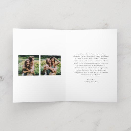 緑の素朴ギンガムアーチ写真クリスマモダンス 箔シーズンカード (内側レイダウン)