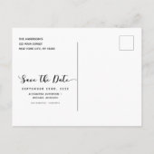 緑の素朴シンプルエレガント水の色結婚の 案内ポストカード (裏面)