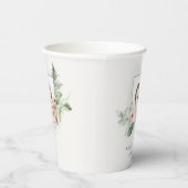 緑の素朴ユーカリのシダの葉の写真バプテスマ 紙コップ (右)