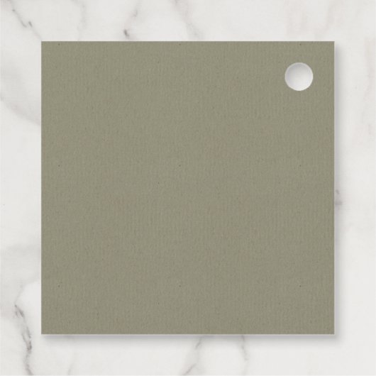 緑の素朴ユーカリのシダの葉はバプテスマ フェイバータグ (裏面)