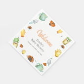 緑の素朴ラディバグガーデンベビーシャワー スタンダードランチョンナプキン (角)