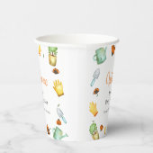 緑の素朴ラディバグガーデンベビーシャワー 紙コップ (右)