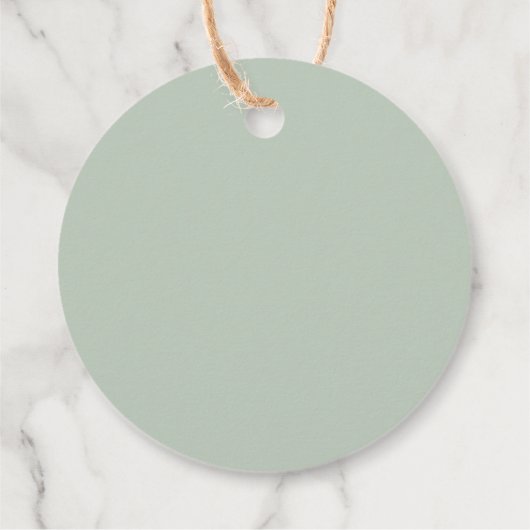 緑の素朴小さなかぼちゃの赤ちゃんシャワー フェイバータグ (裏面)