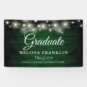 緑の素朴木弦ライト卒業 横断幕 (横)