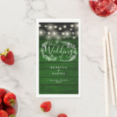 緑の素朴木材ストリングライトのフローラ結婚の (インサイチュ)