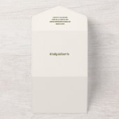 緑の素朴森のシダの赤ちゃんシャワー オールインワン招待状 (外側)