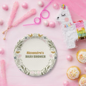 緑の素朴森のシダの赤ちゃんシャワー ペーパープレート (パーティー)