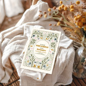 緑の素朴森のシダの赤ちゃんシャワー 招待状