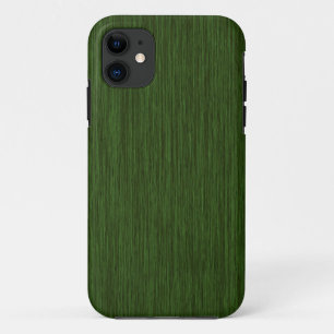 緑の素朴粒状の木の背景 iPhone 11 ケース