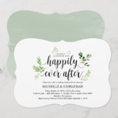 緑の素朴結婚なリハーサルディナー招待状 招待状 (正面/裏面)