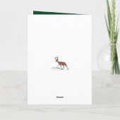 緑の素朴葉の雪のオーバーレイMagnolia シーズンカード (裏面)