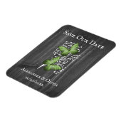 緑の素朴蝶は日付磁石を保存 マグネット (左側)