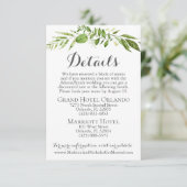 緑の素朴詳細結婚カードがリーフを挿入 エンクロージャーカード (スタンド正面)