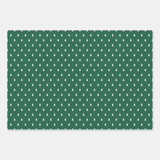 緑の素朴青い時計プレイドメリークリスマス ラッピングペーパーシート (正面3)