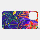 緑の紫とオレンジの抽象芸術絵画の Case-Mate iPhoneケース (裏面 (横))