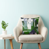 緑の紫のシェード白のフェード効果MCMルック クッション (椅子)