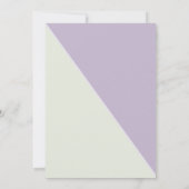 緑の紫のフローラ水の色ベビーシャワー 招待状 (裏面)