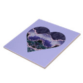 緑の紫の海水の色の紫のハートを見る タイル (側面)