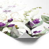 緑の紫の薄紫赤ちゃんのシャワーのポスター ポスター (角)